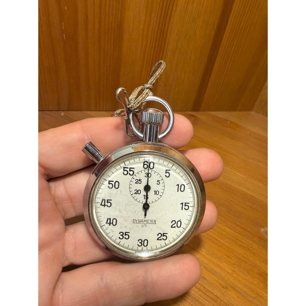 Vintage R.O. Zastron Swiss Made Mechanical Stopwatch Dynameter 1/5 Working Reset